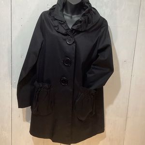 An Ren New York fashionable black lightweight coat. Size XL